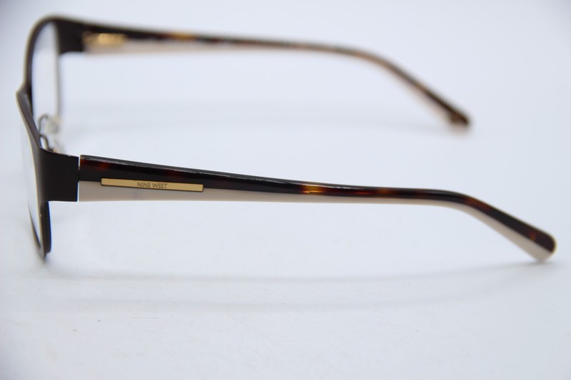 NINE WEST NW1061 210 DARK BROWN WHITE AUTHENTIC DESIGNER EYEGLASSES 51-17 gallery