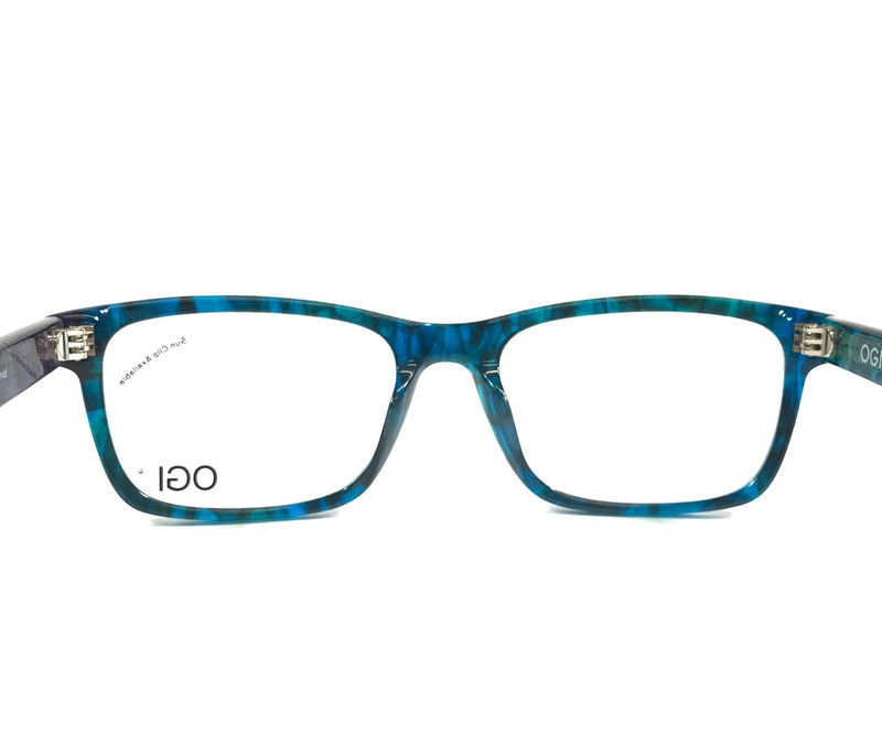 OGI Eyeglasses Frames EVOLUTION 9236/2157 Blue Waterfall Horn Square 53-18-140 gallery