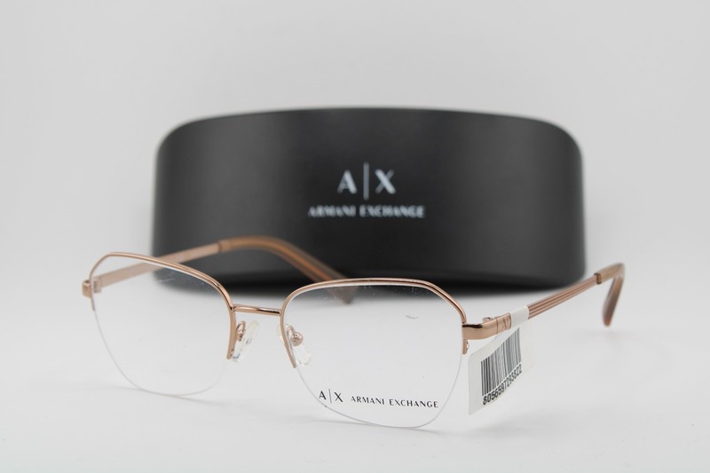 NEW ARMANI EXCHANGE AX 1045 6103 GOLD BROWN AUTHENTIC FRAMES EYEGLASSES 53-18
