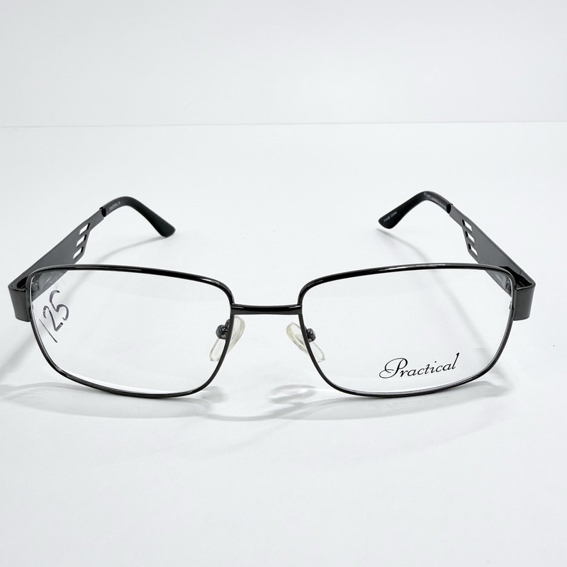 Lido West Stuart Practical Gunmetal 56-18-142 Eyeglasses Frames Rectangular