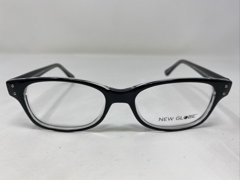 New Globe L4053 BLACK 51-17-140 Plastic Full Rim Eyeglasses Frame XH69