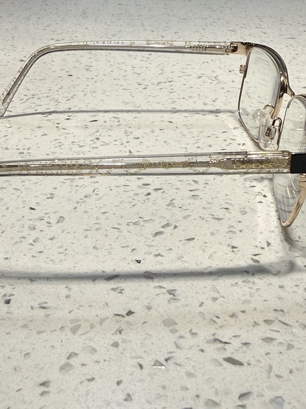 bebe 685160 (001) JET Metal Half Rim Eyeglass Frames Black 52-17 Women gallery