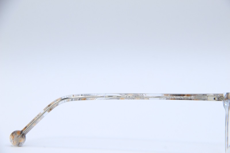 NEW L.A. EYEWORKS HORSE SHOE 616 BROWN CLEAR MARBLE AUTHENTIC EYEGLASSES 53-20 gallery