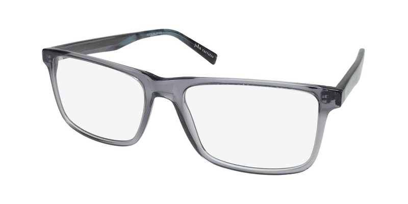 NEW JOHN VARVATOS V374 EYEGLASSES GRAY 55-17-145 SQUARE MENS JAPAN SMOKE PLASTIC