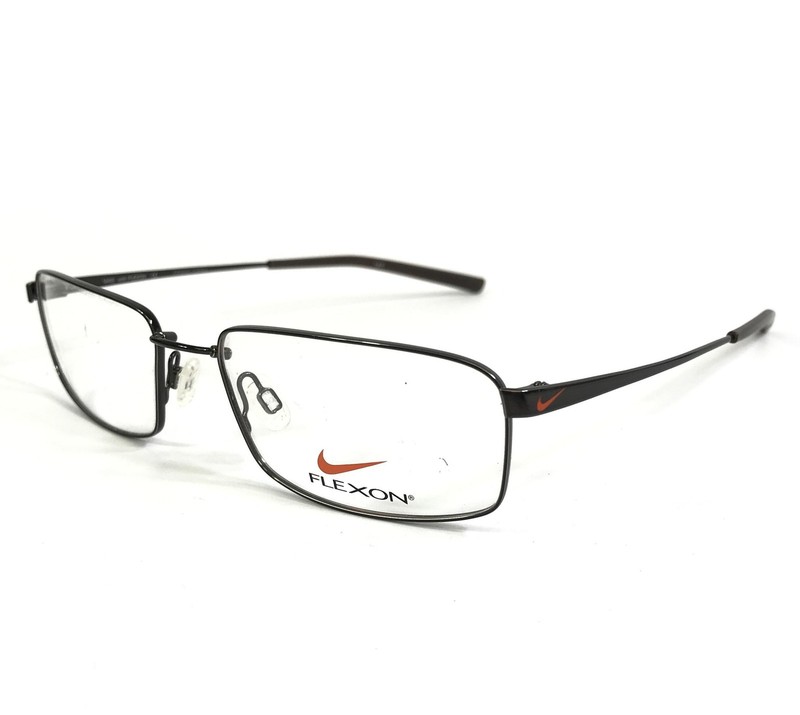 Nike Eyeglasses Frames 4193 205 Gunmetal w/ Flexon Rectangle Full Rim 55-18-145