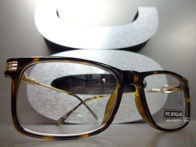 CLASSIC Elegant VINTAGE RETRO Style Clear Lens EYE GLASSES Tortoise & Gold Frame gallery