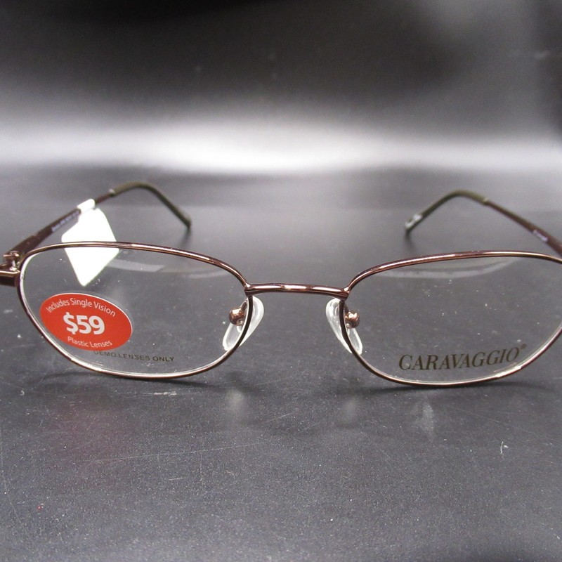 Caravaggio Gondola BRN 50-18-135 Full Rim Metal Eyeglass Frames