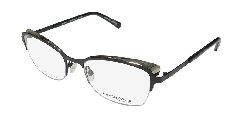 NEW KOALI 20018K EYEGLASS FRAME WOMENS HALF-RIM CAT EYE METAL & PLASTIC ND01