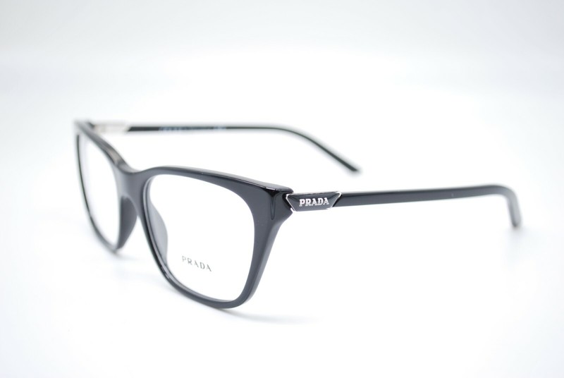 NEW PRADA VPR 05Y 1AB-1O1 BLACK AUTHENTIC RX EYEGLASSES 53-17 gallery