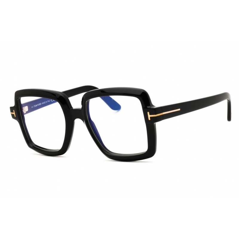 Tom Ford Women’s Eyeglasses Shiny Black Oversized Full Rim Frame FT5913-B 001