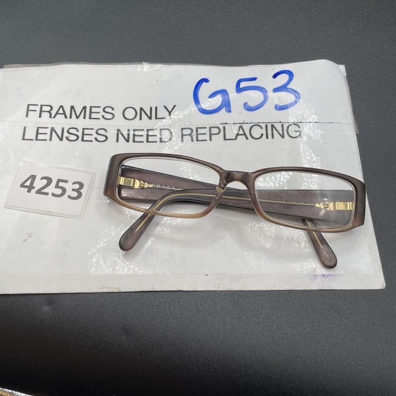 Prada VPR 22m ZXD-101 Eyeglasses Frames Glasses Brown Arms Only G53