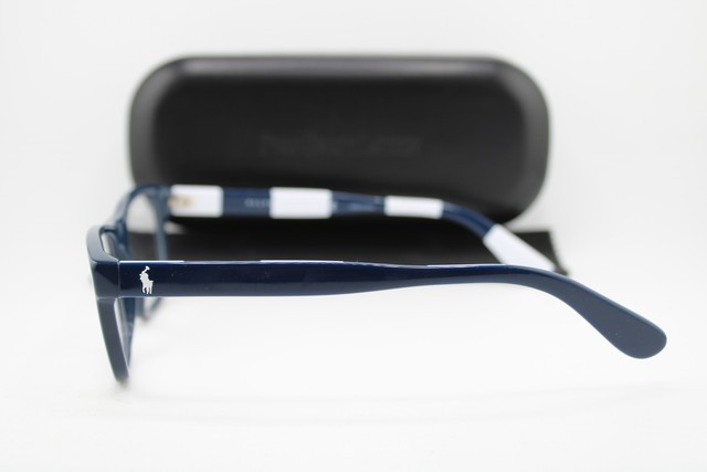 NEW POLO RALPH LAUREN PH 2240 5906 BLUE WHITE AUTHENTIC EYEGLASSES 54-18 gallery