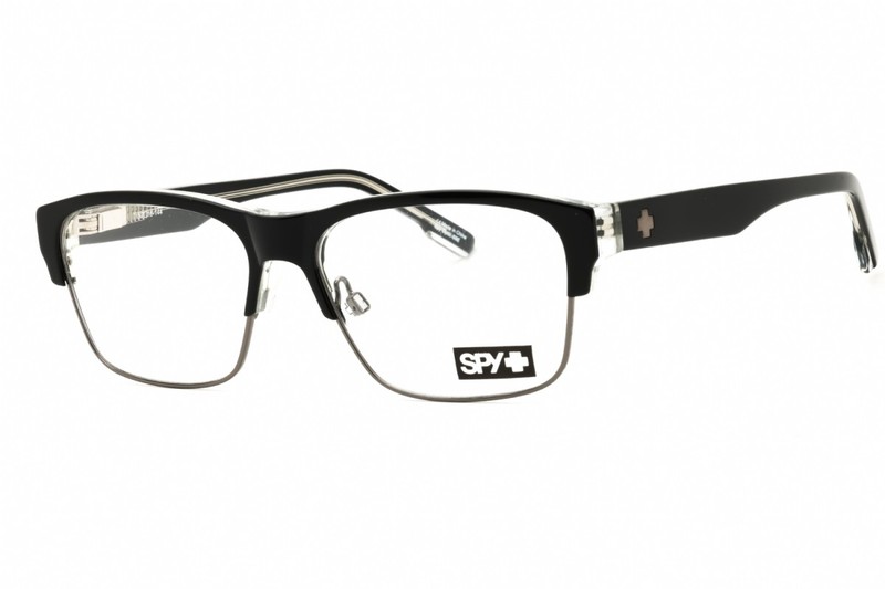 NEW SPY BRODY 5050 57 5700000000023 Black Clear Gunmetal 57mm Eyeglasses