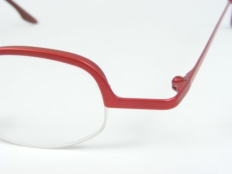 Vintage OPTIK BISCHOFF 348 Col 3 RED EYEGLASSES GLASSES METAL FRAME 39-26-133mm gallery