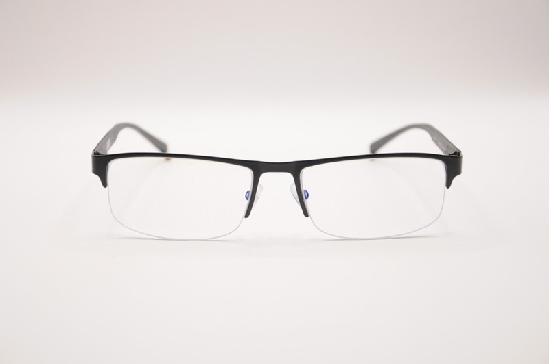 REVEL 35-H11182 OWL RECTANGULAR HALF RIM EYEGLASS FRAMES BLACK 54-17-140 NEW*