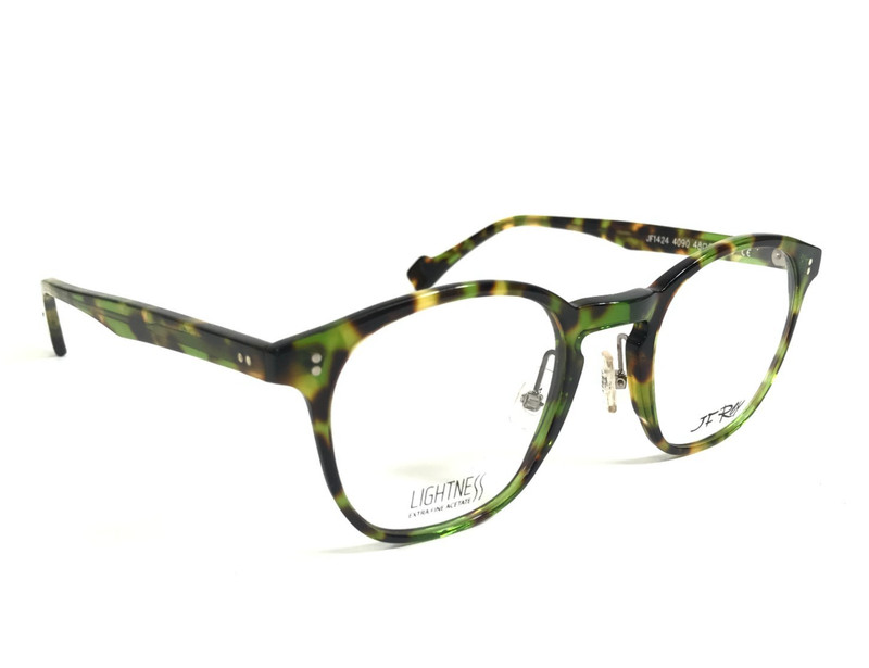 J.F. Rey Eyeglasses Frames JF1424 4090 Demi Green Tortoise Square 48-23-149 gallery
