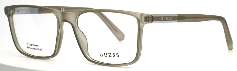 GUESS GU1982 027 Grey Frost Mens Rectangle Full Rim Eyeglasses 53-16-145 B:40