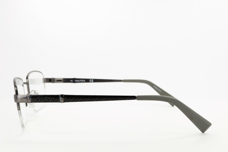 NAUTICA N7265 027 Gunmetal 56-20-140 Half Rimless Eyeglass Frame Flex Hinge N143 gallery