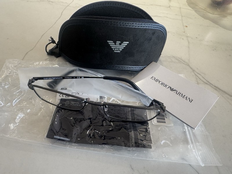Emporio Armani EA1045TD Asian Fit 3126 54/17/145 Men Eyeglasses Titanium New