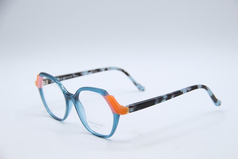 NEW FACE A FACE MOVES 1 COL 3207 BLUE ORANGE AUTHENTIC FRAMES EYEGLASSES 50-16