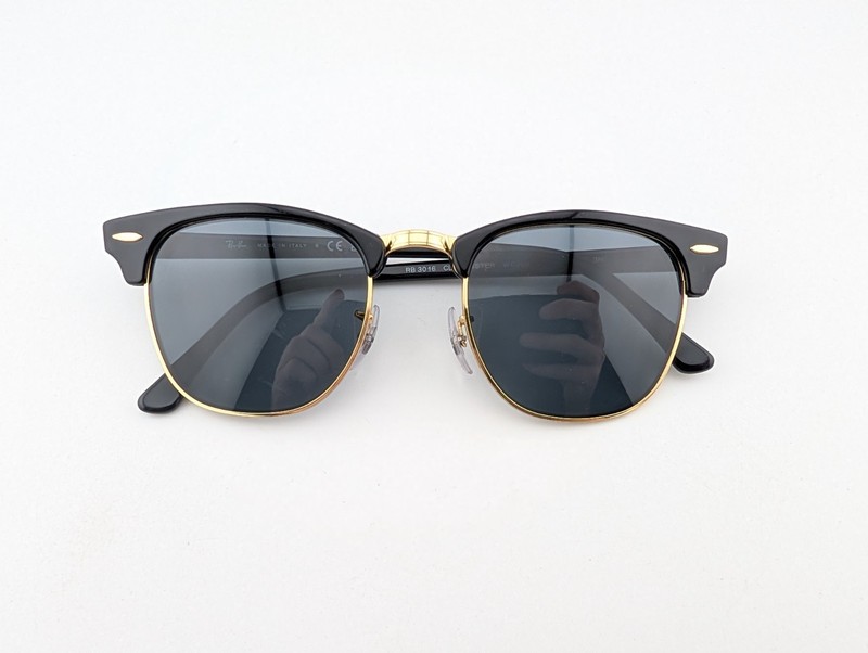 Ray Ban Eyeglasses, Frames Only, RB 3016 CLUBMASTER W0365, 51-21-145, Black/Gold