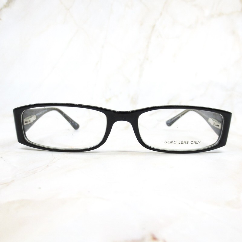 Demo Eyeglasses Frame WP2016 Unisex Black Plastic Full Rim Rectangle 52-17-135