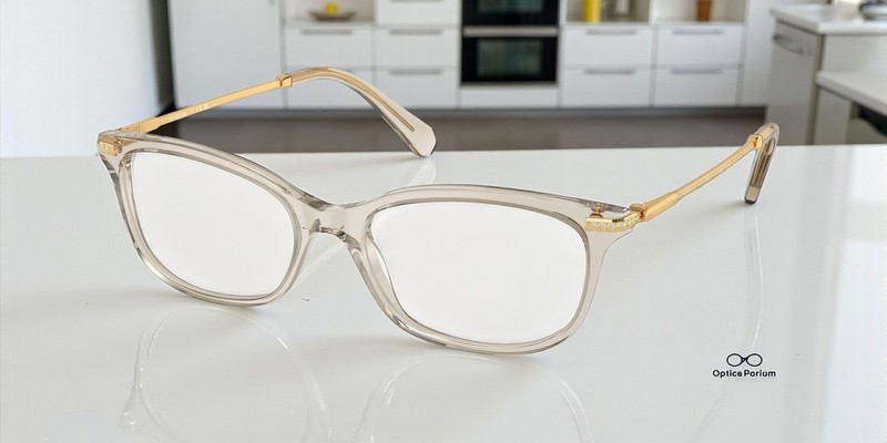 SWAROVSKI SK2017 3003 Transparent Beige Demo Lens 52 mm Women’s Eyeglasses