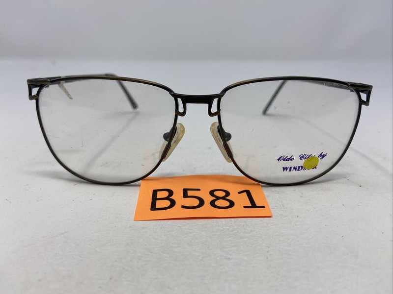 Windsor OLDE CITY Italy 18 AT 53-16-140 Dark Gold Full Rim Eyeglasses Frame B581 gallery