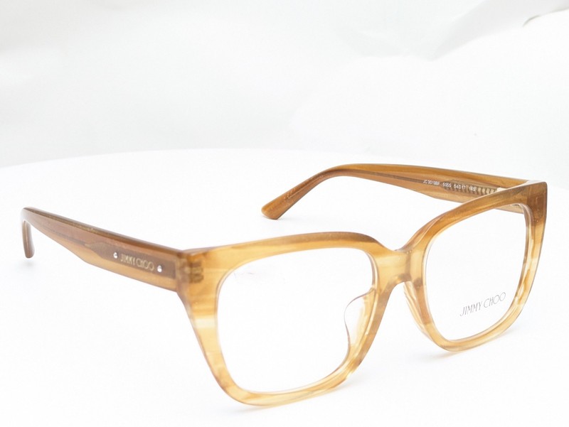 Jimmy Choo JC3019BF 5055 Striped Havana Glitter Brown Women Eyeglasses 54-17-145 gallery