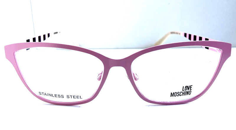 New LOVE MOSCHINO ML 027V04 54mm Pink Women's Eyeglasses Frame Italy . gallery