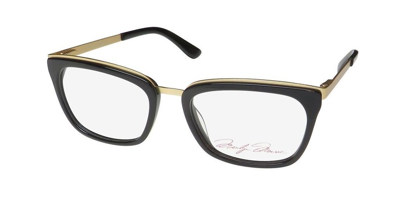 NEW MARILYN MONROE MMO 162 EYEGLASS FRAME 51-18-135 PLASTIC WOMENS BLACK CAT EYE