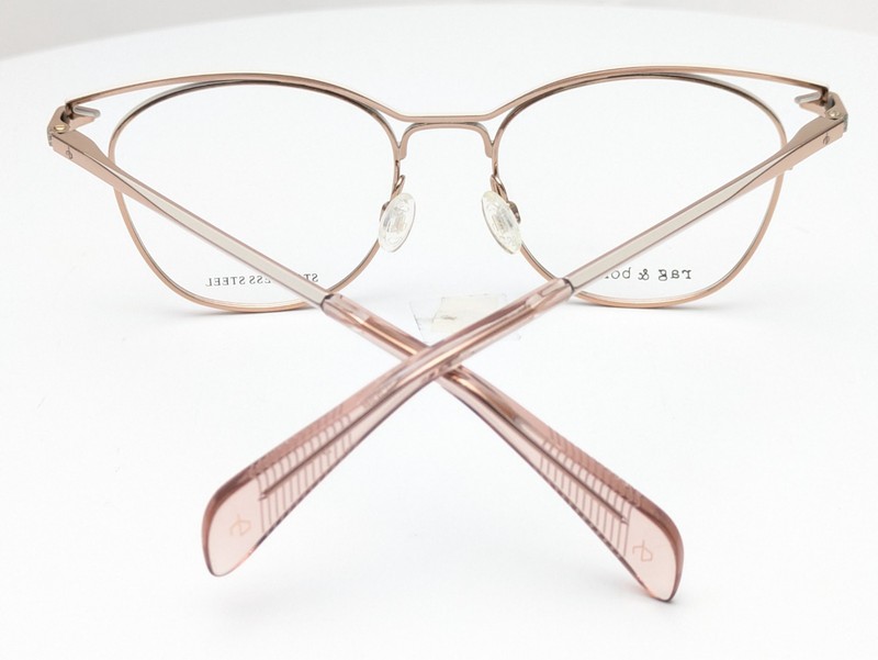 Rag & Bone RNB 3019 BQB Rose Gold Cream Women's Eyeglasses Frames 51-18-140 gallery