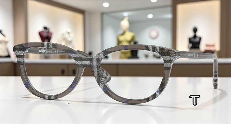 BURBERRY BE2431 4166 Check Lichen Demo Lens 54 mm Women’s Eyeglasses