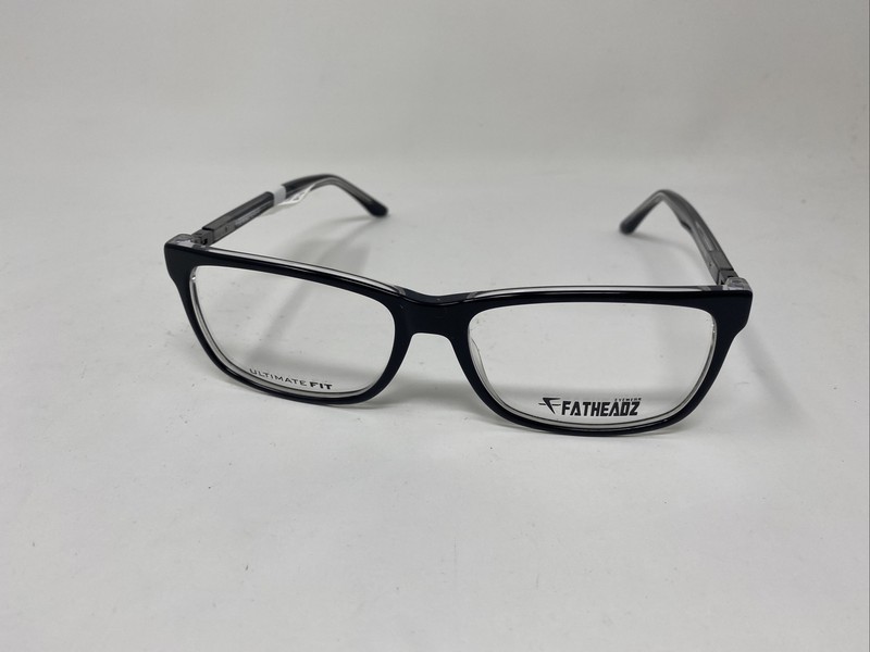 FATHEADZ EYEWEAR THE GRIND FH 00192 BLACK ON CRYSTAL 180 FLEX HINGE LARGE W550