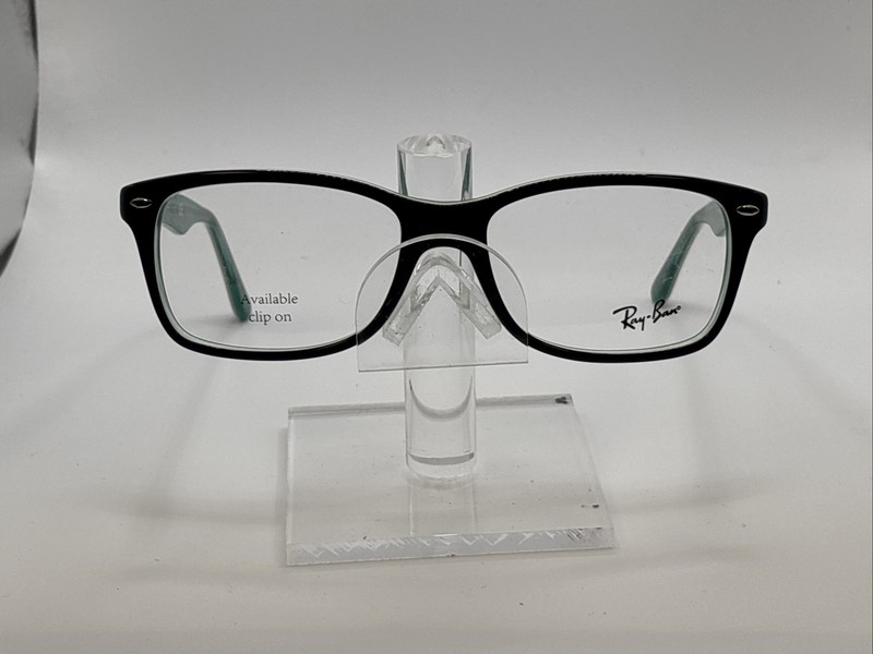 Ray Ban RB 5228 8121 55/17 140 Shiny Black/Green Full Rim Eyeglasses A5333 gallery