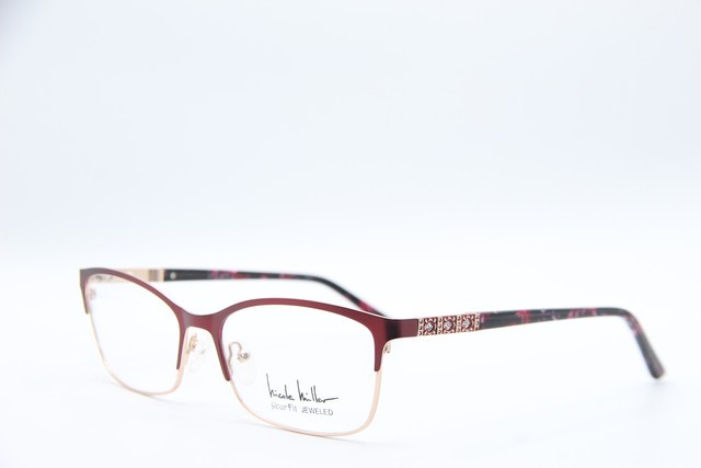 NEW NICOLE MILLER GALENTA C02 VIOLET GOLD GUNMETAL AUTHENTIC EYEGLASSES 58-17