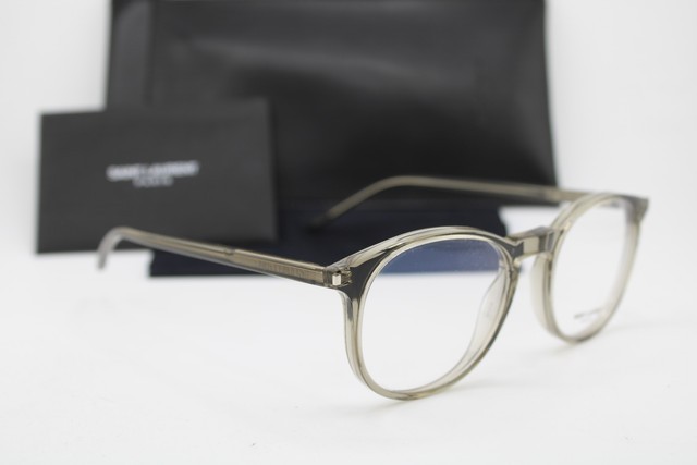 NEW SAINT LAURENT SL 106 025 CRYSTAL CLEAR AUTHENTIC FRAMES EYEGLASSES 50-19 gallery