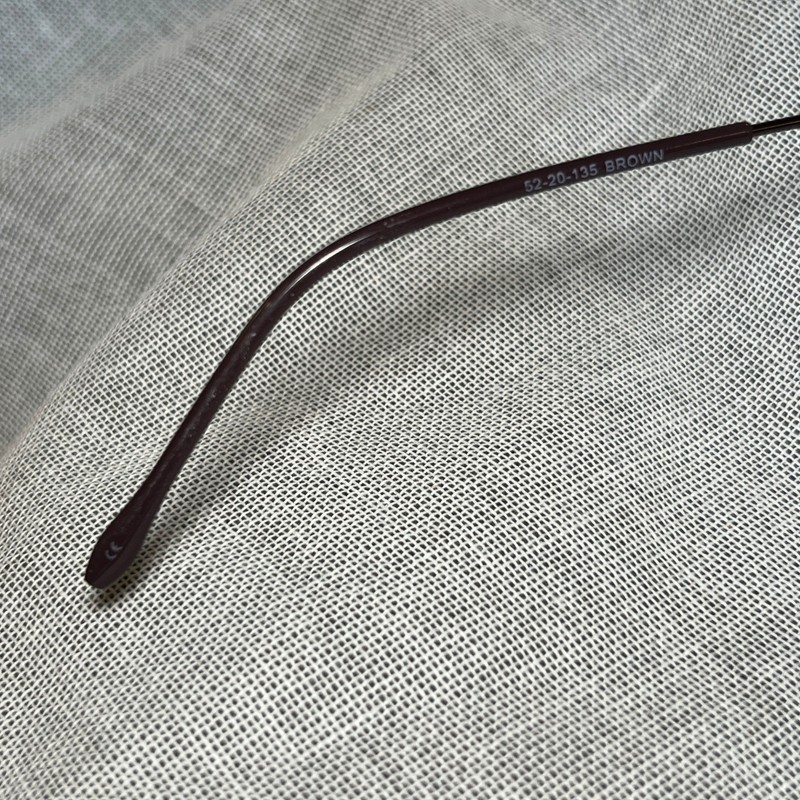MODERN VERN Eyeglasses Adult 52-20-135 Brown Rectangular Full Rim Frames Metal gallery