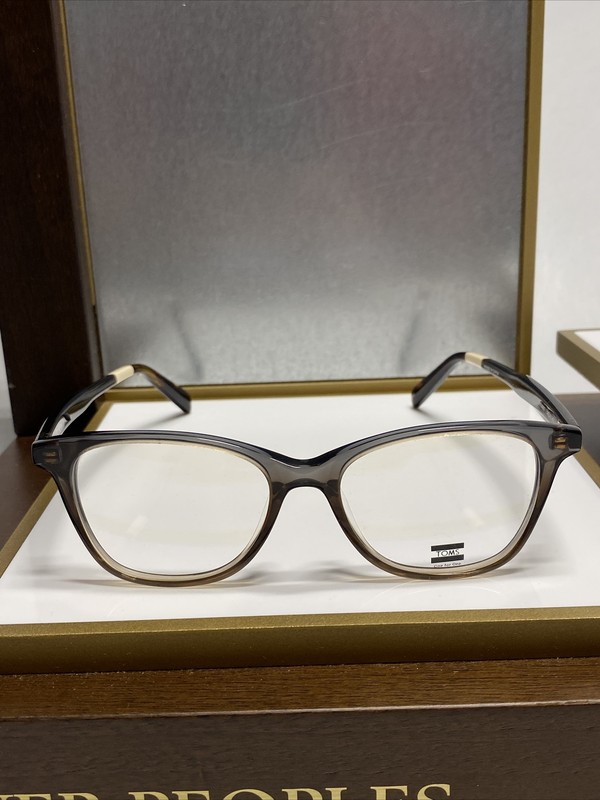 New TOMS KELSEY Grey/Brown Transparent Eyeglasses Frame 50-16-147mm 10015389
