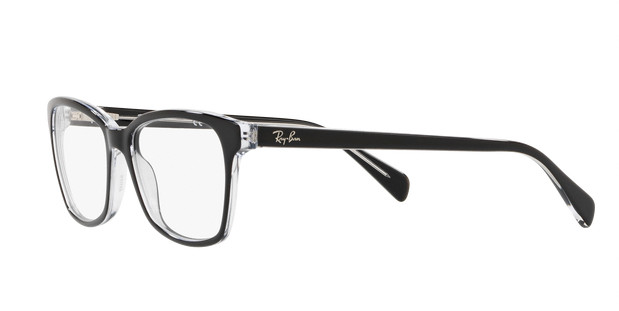 Ray-Ban RB 5362 2034 Black on Transparent Eyeglasses Size 54-17-140 gallery