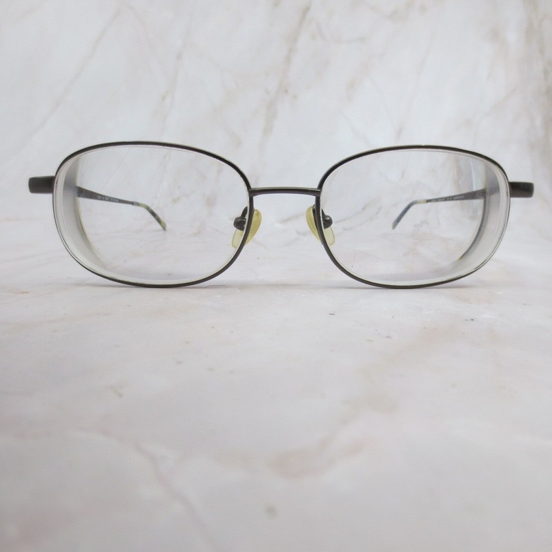 Cruz Eyeglasses Frame I-129 Men Gunmetal Titanium-100 Oval Full Rim 53-17-140