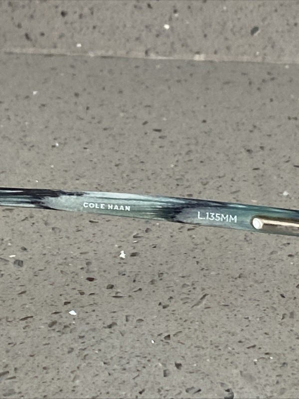 COLE HAAN CH1022 II Eyeglasses Frames ONLY 53-16-135 Black/Blue Teal Marble gallery