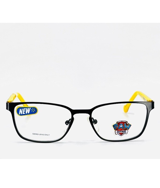 PAW PATROL SPIN MASTER PP07 BLK Black Yellow Kids Eyeglasses Frames 46-15-125