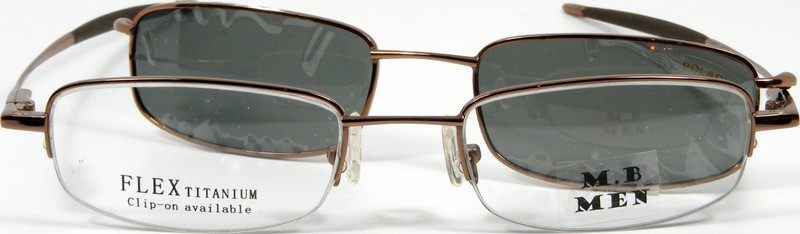 Moda Bella Burgundy Eyeglasses 2143 50-18-135 Magnetic Clip-On Grey Polarized