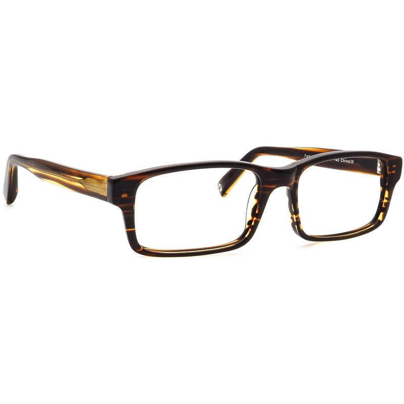 Warby Parker Eyeglasses Felton 232 Striped Maple Square Frame 53[]17 140