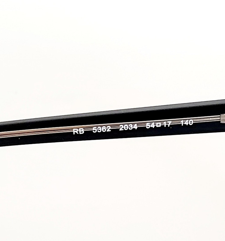 RAY-BAN RB 5362 2034 BLACK EYEGLASSES 54-17-140 FRAME ONLY gallery