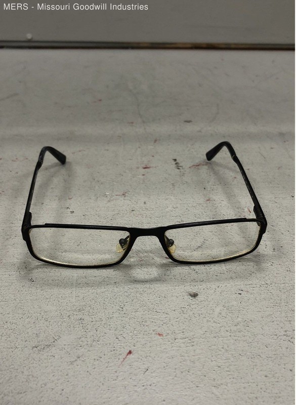 Nautica Men's Black Rectangular Eyeglasses Frames N7162 010 54-18-140 Stainless gallery