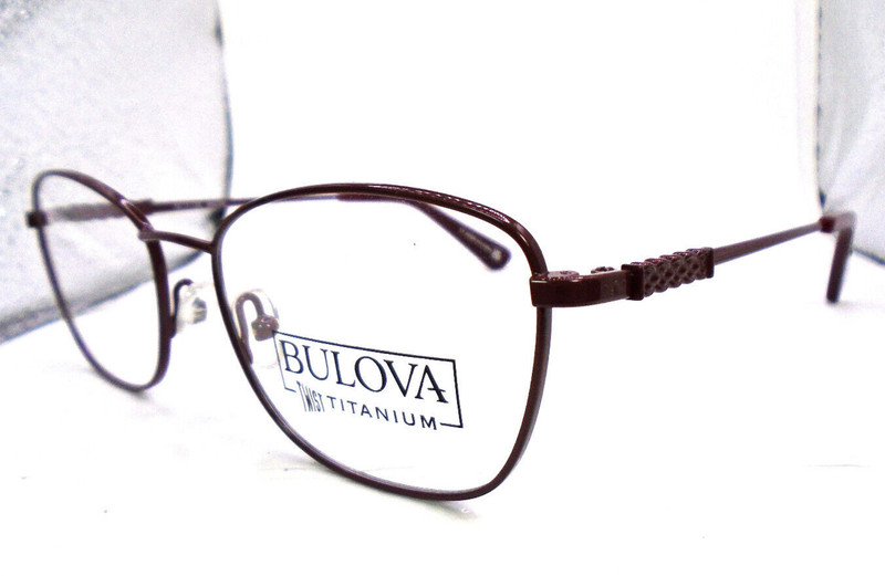 Bulova BRITTANY Mauve 52-17-135 Metal Cateye Womens Eyeglasses Frames gallery