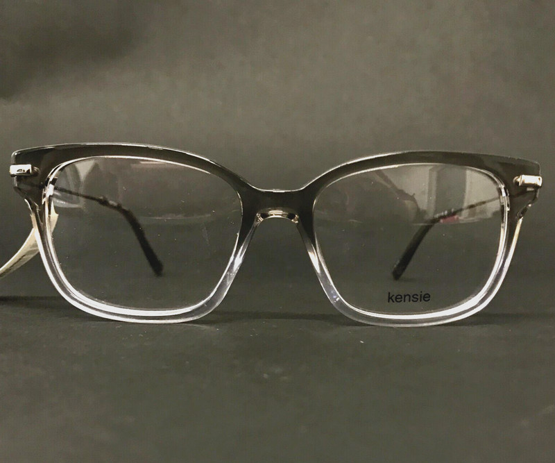 Kensie Eyeglasses Frames CHERISH GR Gray Clear Silver Square Full Rim 51-17-135 gallery