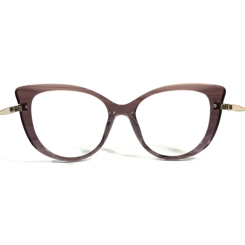 Liu Jo Eyeglasses Frames LJ705S 619 Clear Purple Gold Cat Eye Full Rim 53-18-135 gallery